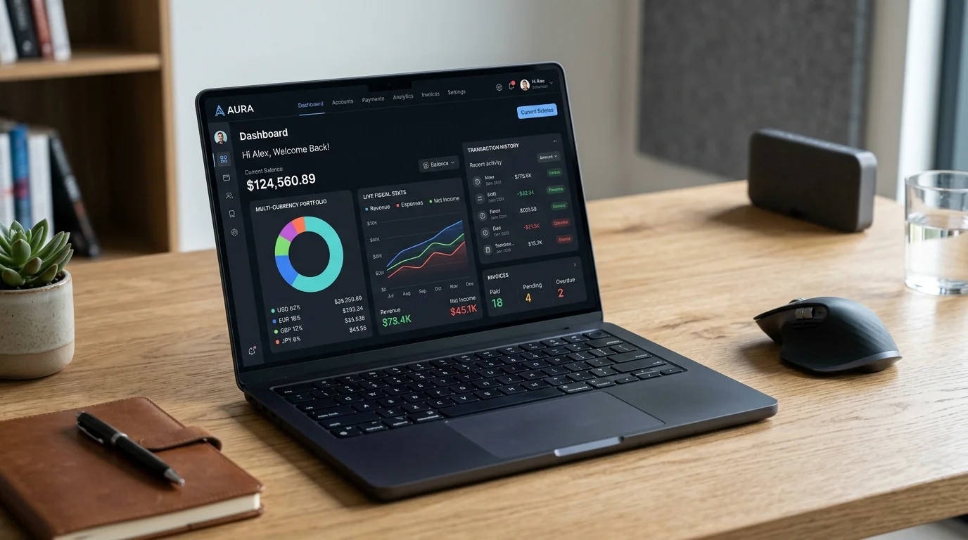 Mockup de Aura Pay