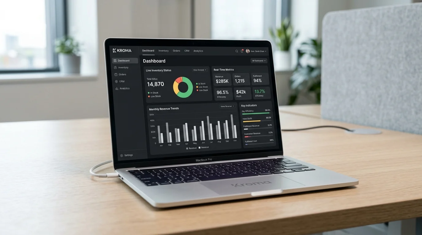 Mockup de Kroma ERP